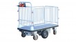 Center Drive Electric Platform Trolley with shelf